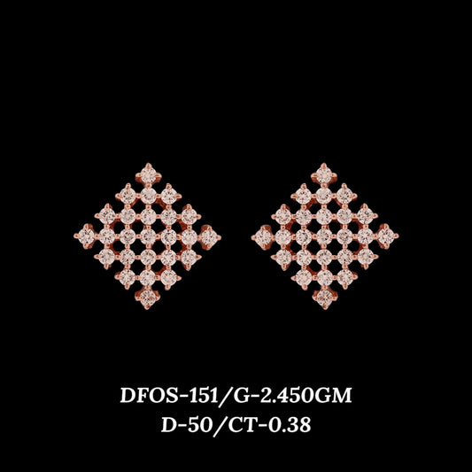 Diamond EARRING With 2.45 Gms of 18 Kt Gold and 0.38 Cts of Certified Natural Diamonds Code: MJ26ER207