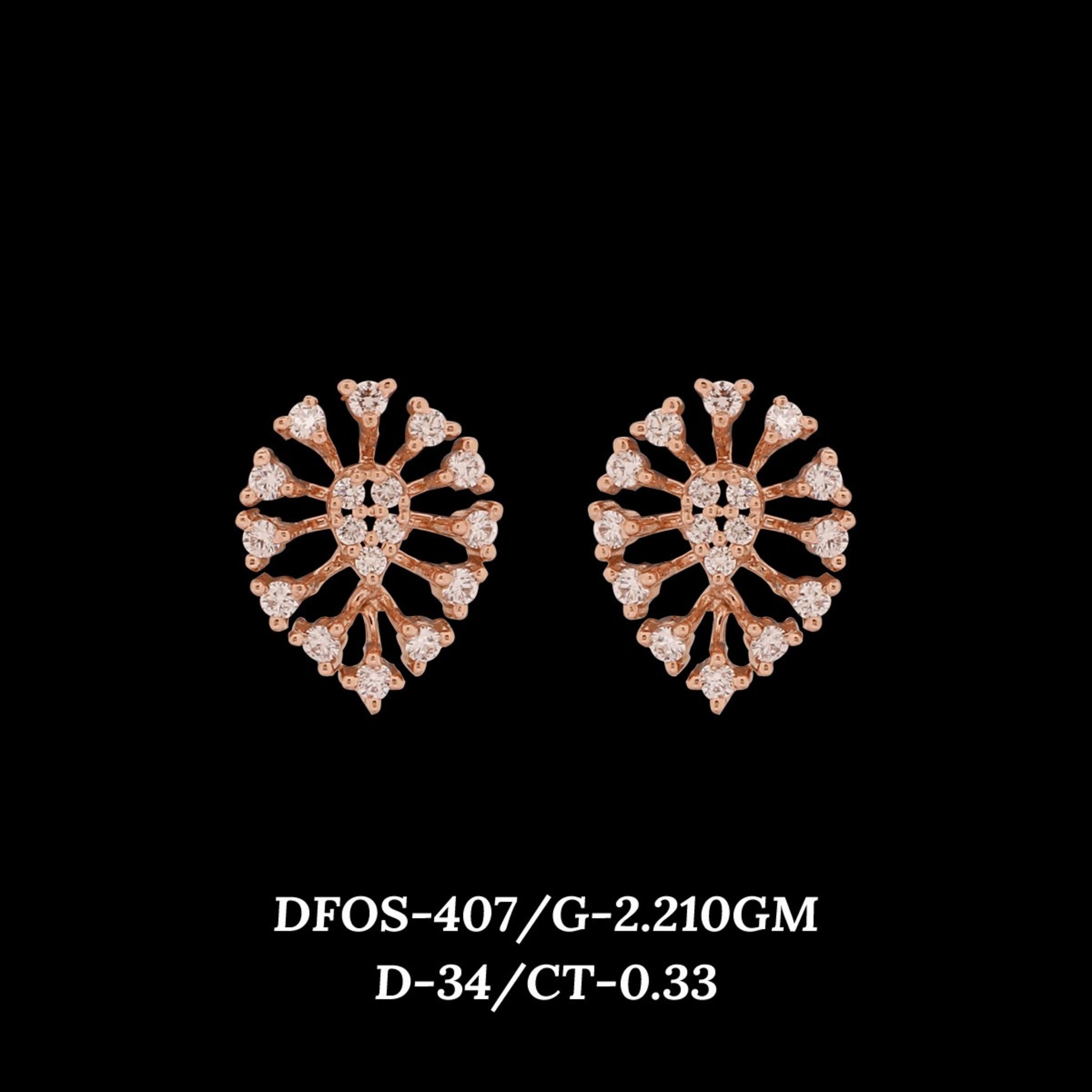 Diamond EARRING With 2.21 Gms of 18 Kt Gold and 0.33 Cts of Certified Natural Diamonds Code: MJ26ER514