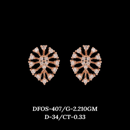 Diamond EARRING With 2.21 Gms of 18 Kt Gold and 0.33 Cts of Certified Natural Diamonds Code: MJ26ER514