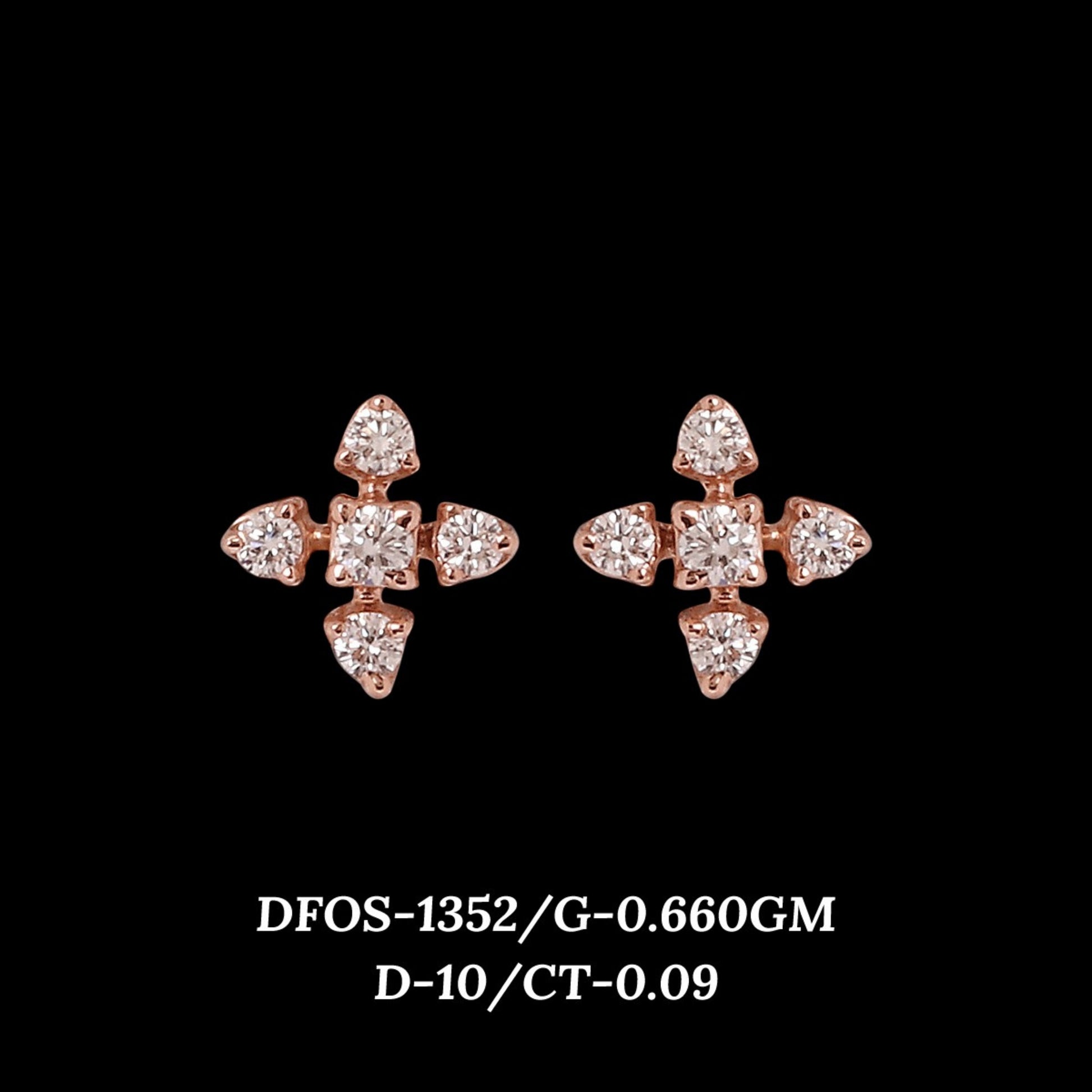 Diamond EARRING With 0.66 Gms of 18 Kt Gold and 0.09 Cts of Certified Natural Diamonds Code: MJ26ER183