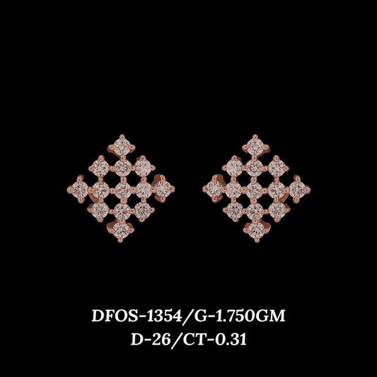Diamond EARRING With 1.75 Gms of 18 Kt Gold and 0.31 Cts of Certified Natural Diamonds Code: MJ26ER184