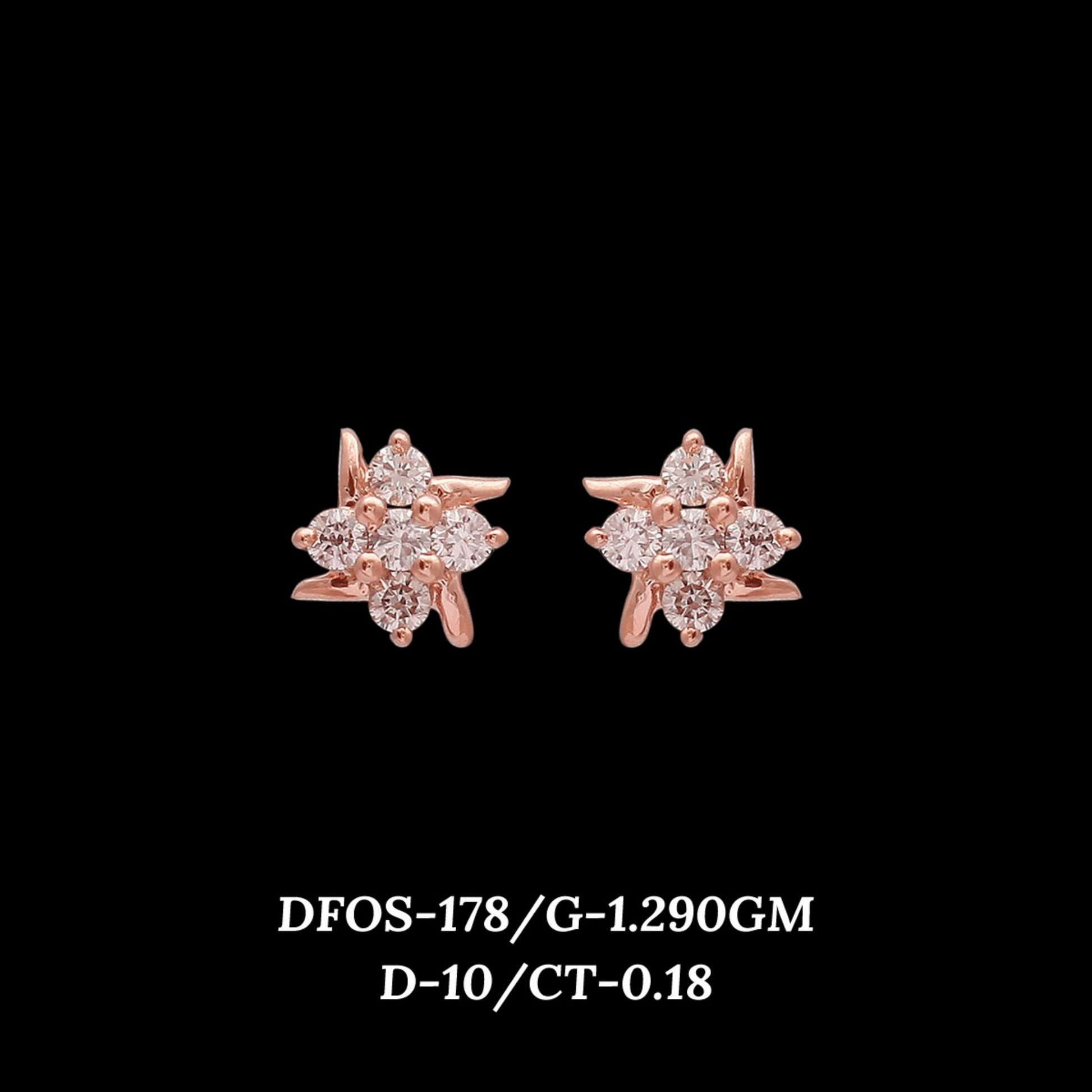 Diamond EARRING With 1.29 Gms of 18 Kt Gold and 0.18 Cts of Certified Natural Diamonds Code: MJ26ER269