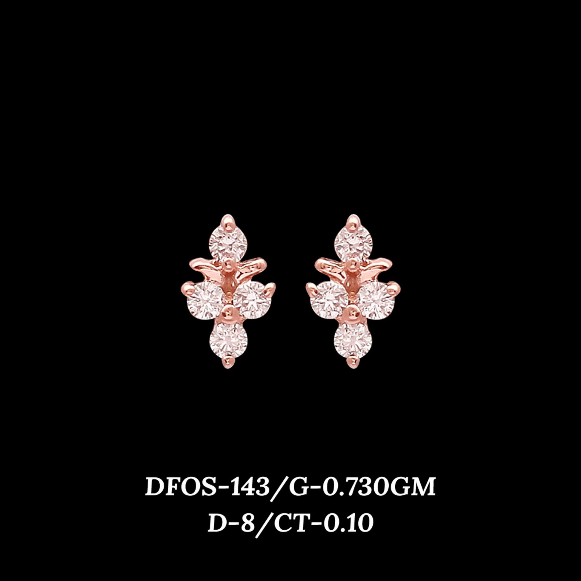 Diamond EARRING With 0.73 Gms of 18 Kt Gold and 0.1 Cts of Certified Natural Diamonds Code: MJ26ER192