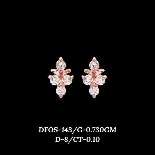 Diamond EARRING With 0.73 Gms of 18 Kt Gold and 0.1 Cts of Certified Natural Diamonds Code: MJ26ER192