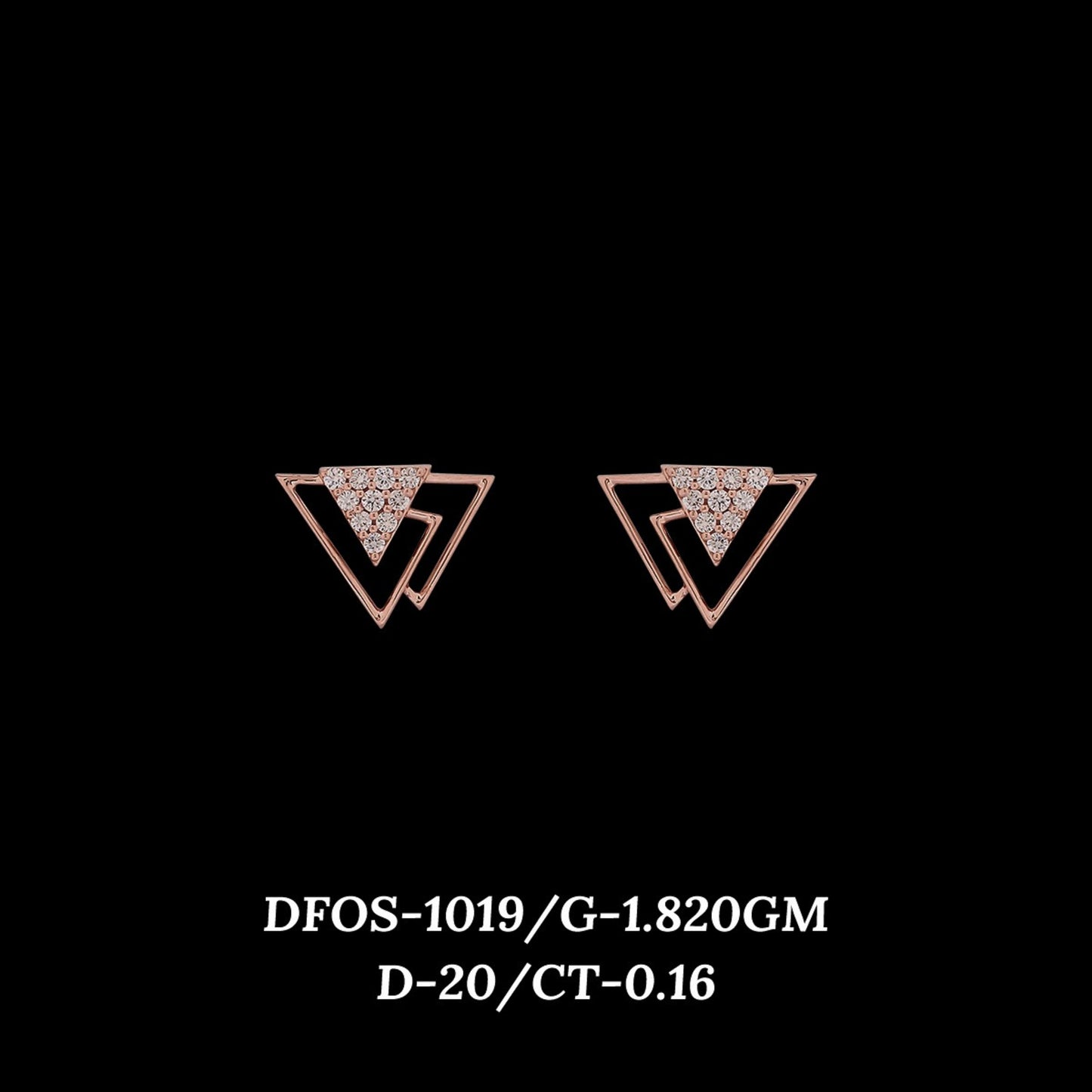 Diamond EARRING With 1.82 Gms of 18 Kt Gold and 0.16 Cts of Certified Natural Diamonds Code: MJ26ER154