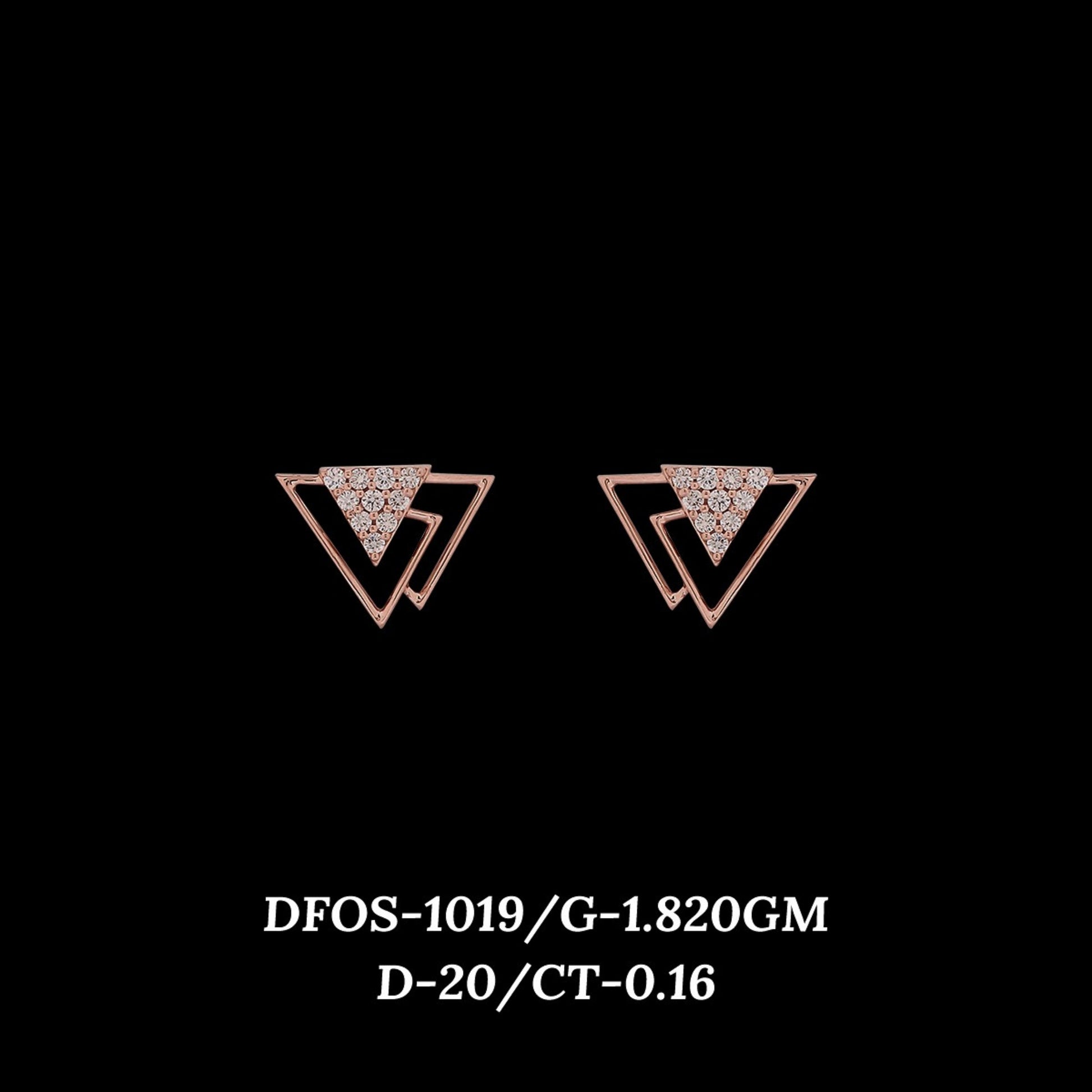 Diamond EARRING With 1.82 Gms of 18 Kt Gold and 0.16 Cts of Certified Natural Diamonds Code: MJ26ER154