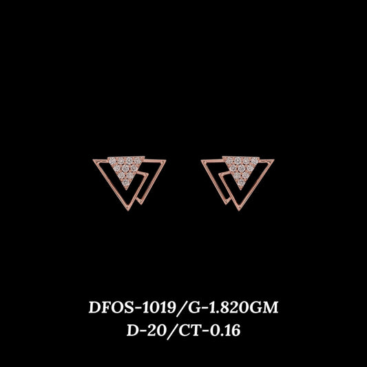 Diamond EARRING With 1.82 Gms of 18 Kt Gold and 0.16 Cts of Certified Natural Diamonds Code: MJ26ER154