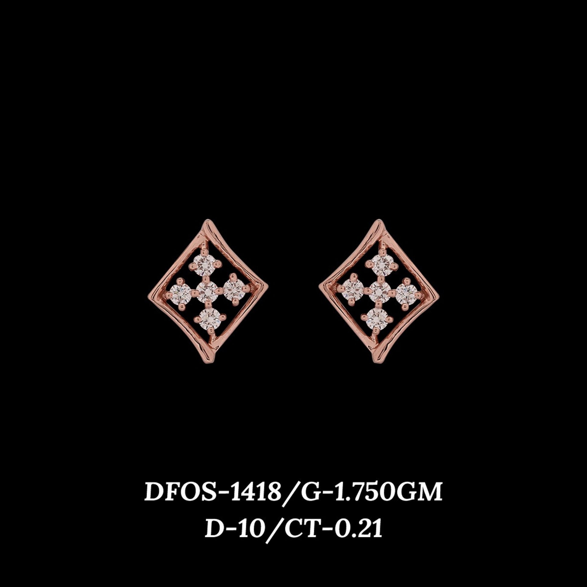 Diamond EARRING With 1.75 Gms of 18 Kt Gold and 0.21 Cts of Certified Natural Diamonds Code: MJ26ER190