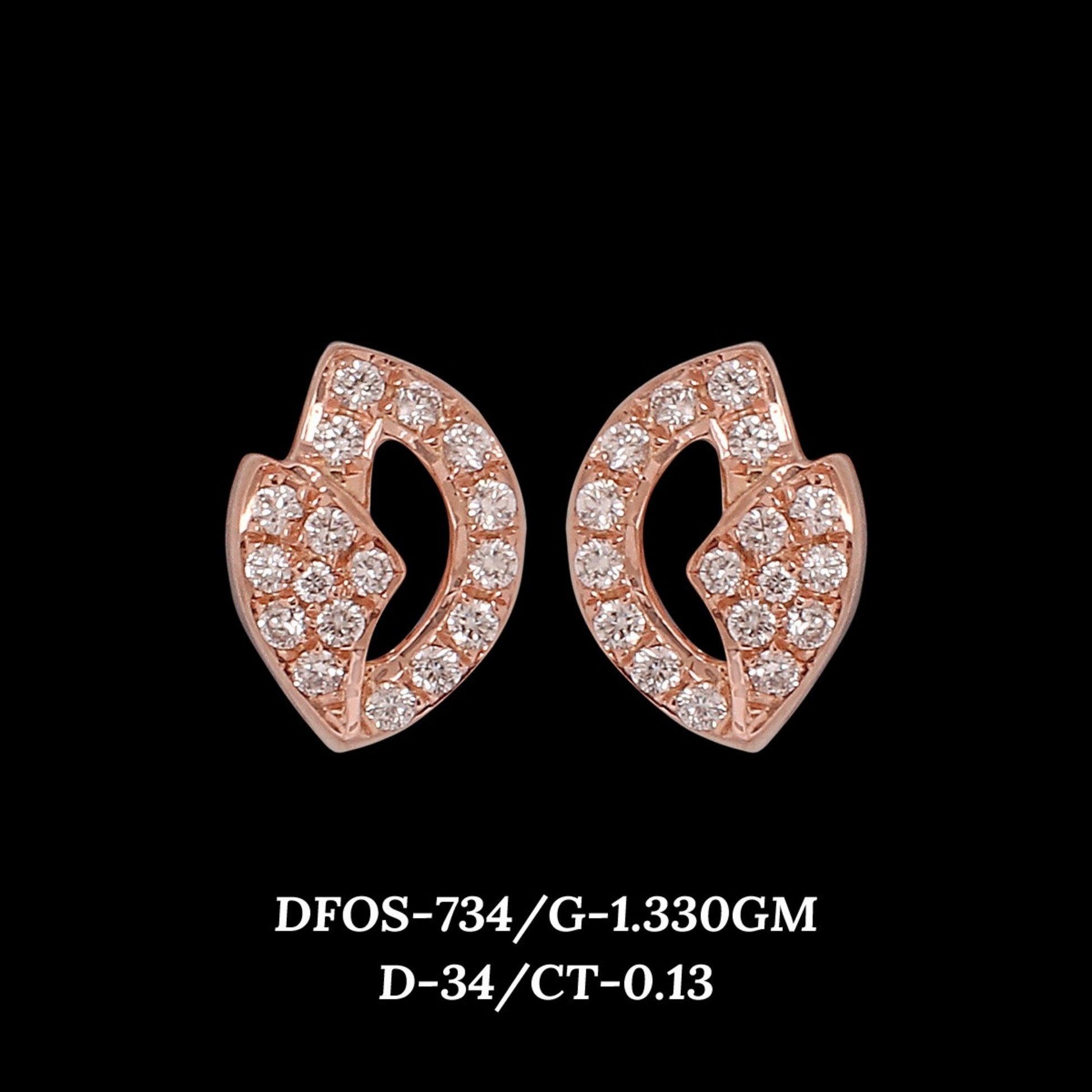 Diamond EARRING With 1.33 Gms of 18 Kt Gold and 0.13 Cts of Certified Natural Diamonds Code: MJ26ER587