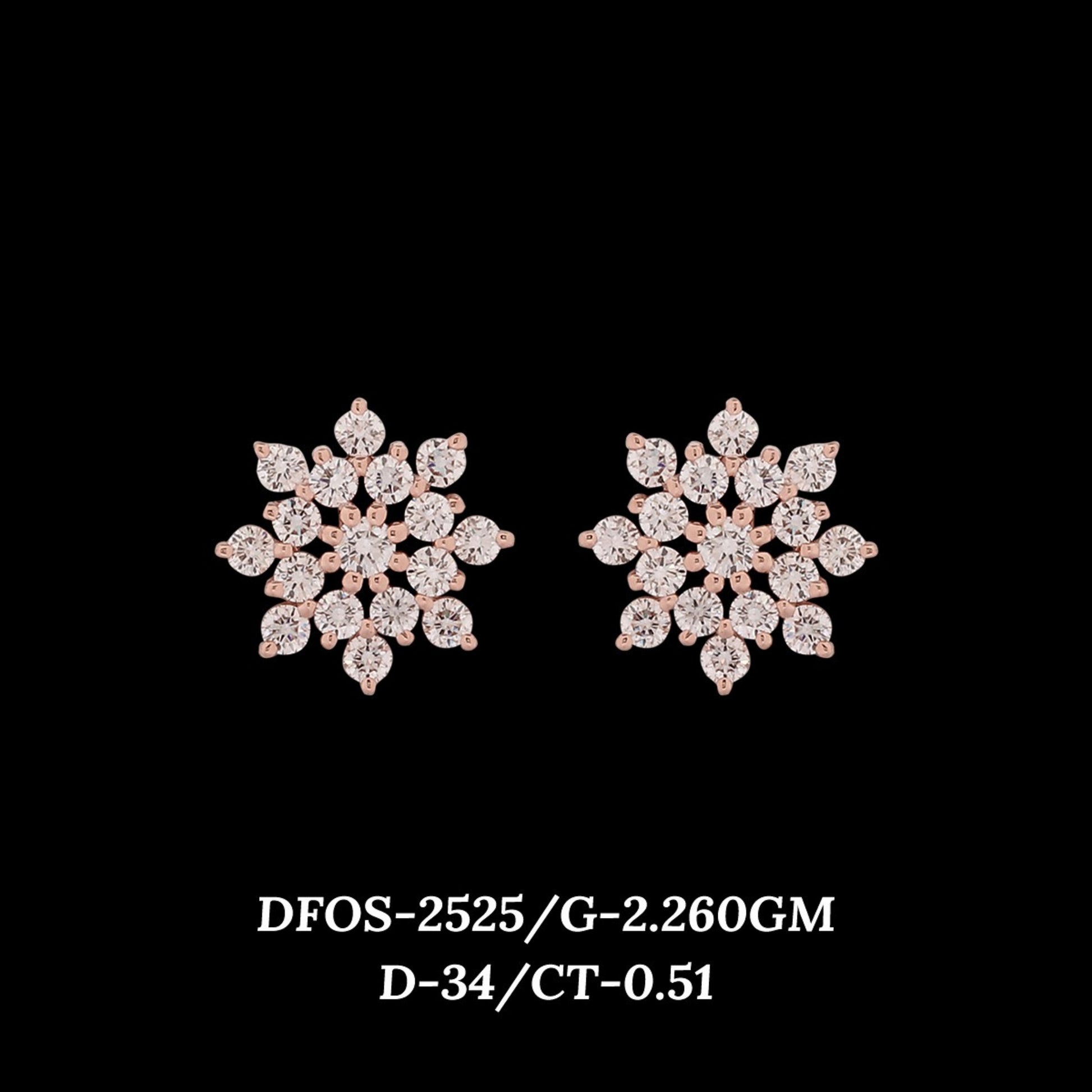 Diamond EARRING With 2.26 Gms of 18 Kt Gold and 0.51 Cts of Certified Natural Diamonds Code: MJ26ER479
