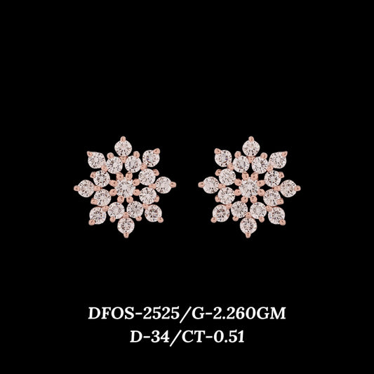 Diamond EARRING With 2.26 Gms of 18 Kt Gold and 0.51 Cts of Certified Natural Diamonds Code: MJ26ER479
