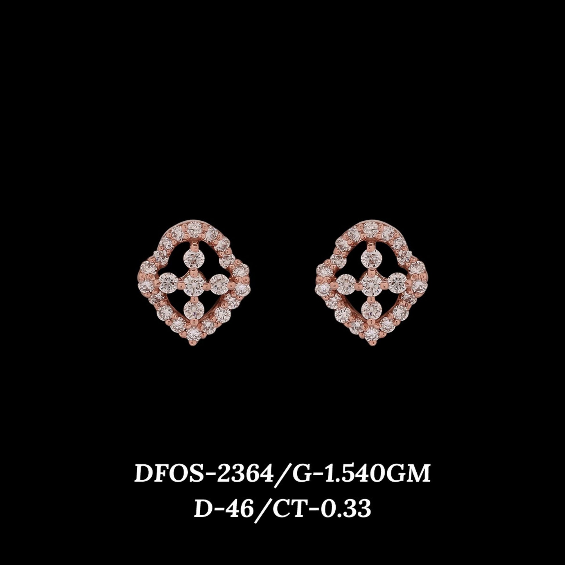 Diamond EARRING With 1.54 Gms of 18 Kt Gold and 0.33 Cts of Certified Natural Diamonds Code: MJ26ER429