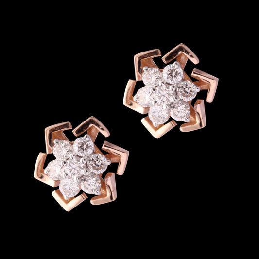 18 KT DIAMOND EARRING 1.65 Gms - MJ25ER47