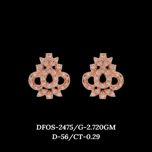 Diamond EARRING With 2.72 Gms of 18 Kt Gold and 0.29 Cts of Certified Natural Diamonds Code: MJ26ER459