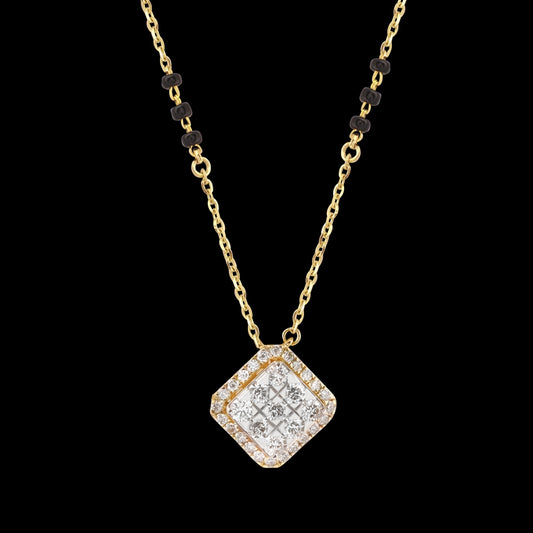 18 KT DIAMOND MANGALSUTRA 4.838 Gms - MJ25MS110