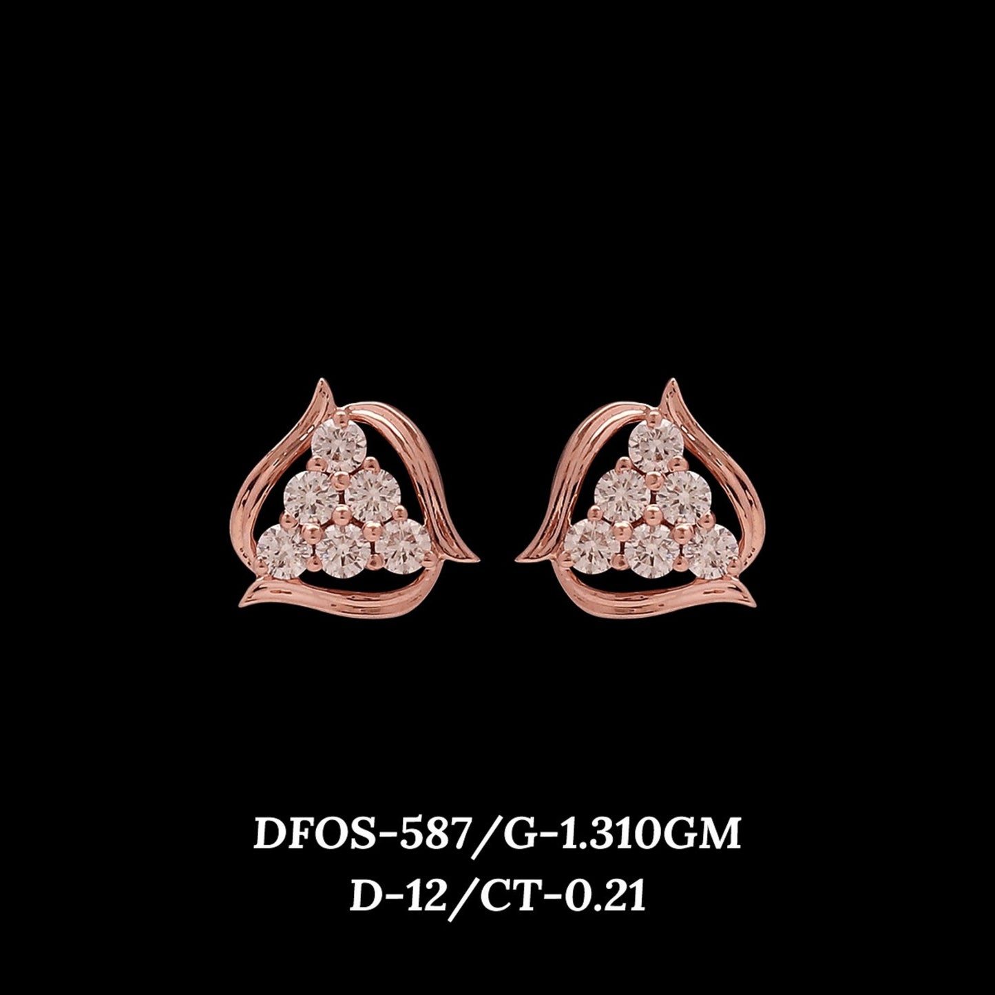 Diamond EARRING With 1.31 Gms of 18 Kt Gold and 0.21 Cts of Certified Natural Diamonds Code: MJ26ER610