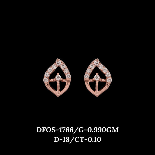 Diamond EARRING With 0.99 Gms of 18 Kt Gold and 0.1 Cts of Certified Natural Diamonds Code: MJ26ER258