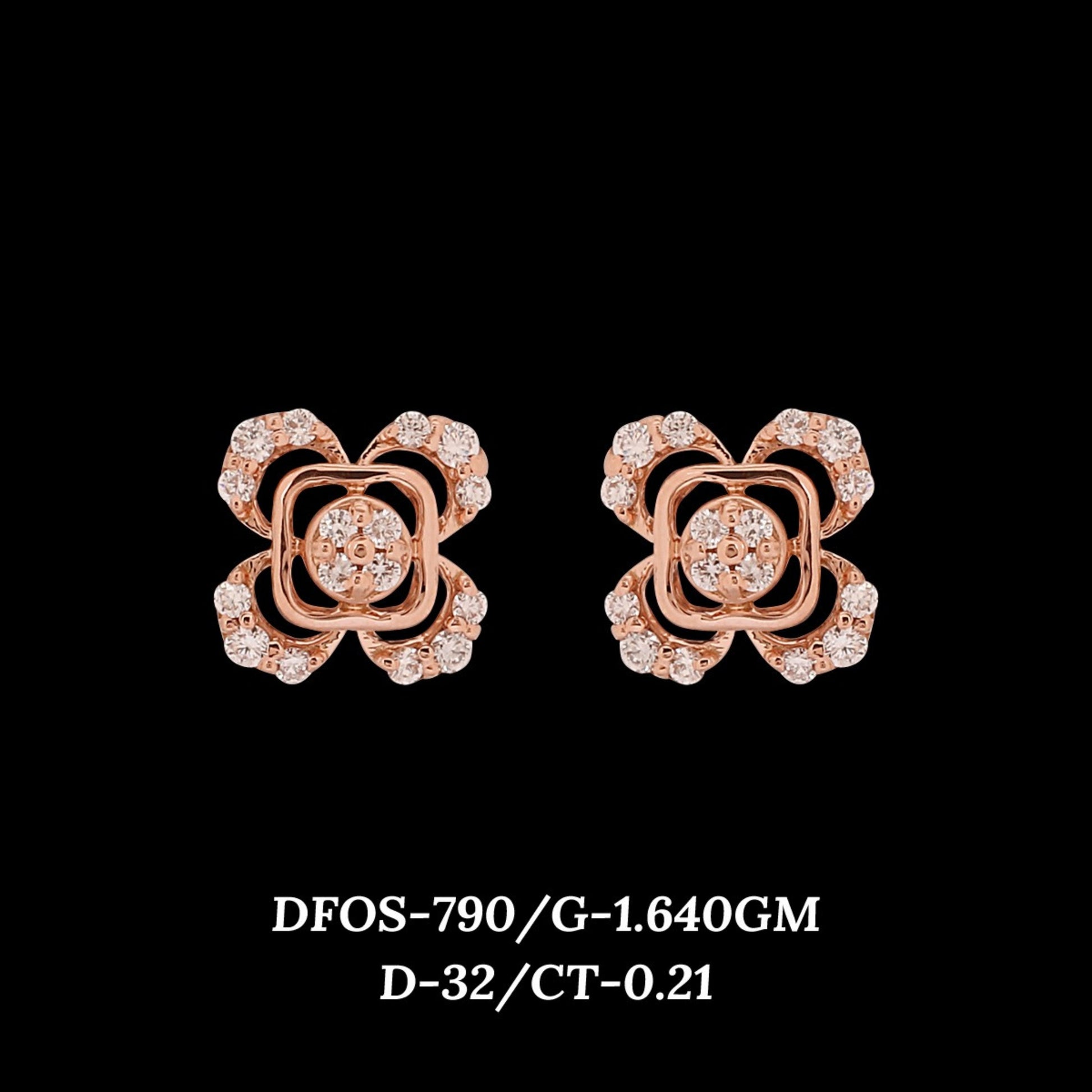 Diamond EARRING With 1.64 Gms of 18 Kt Gold and 0.21 Cts of Certified Natural Diamonds Code: MJ26ER598