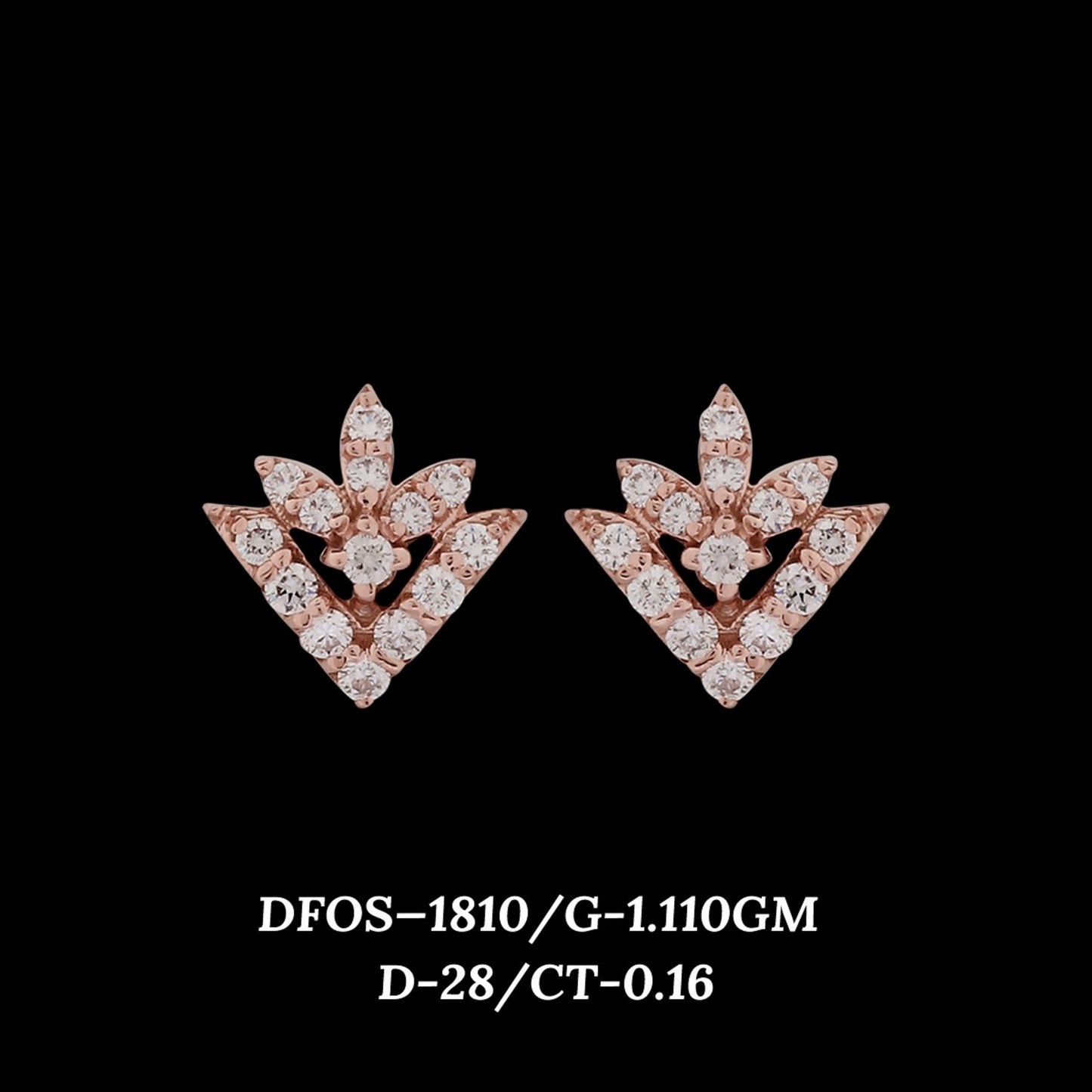 Diamond EARRING With 1.11 Gms of 18 Kt Gold and 0.16 Cts of Certified Natural Diamonds Code: MJ26ER289