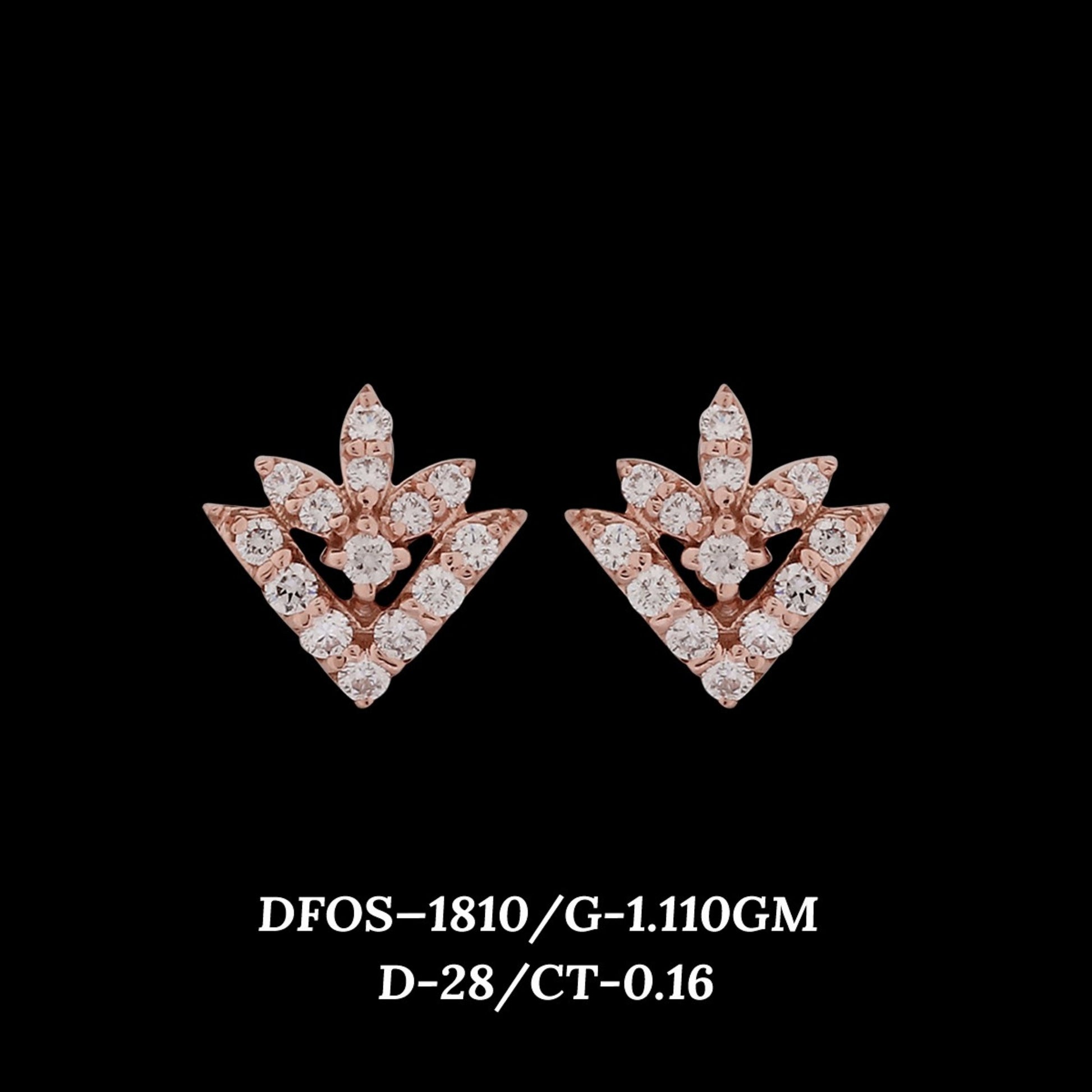 Diamond EARRING With 1.11 Gms of 18 Kt Gold and 0.16 Cts of Certified Natural Diamonds Code: MJ26ER289