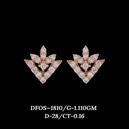 Diamond EARRING With 1.11 Gms of 18 Kt Gold and 0.16 Cts of Certified Natural Diamonds Code: MJ26ER289