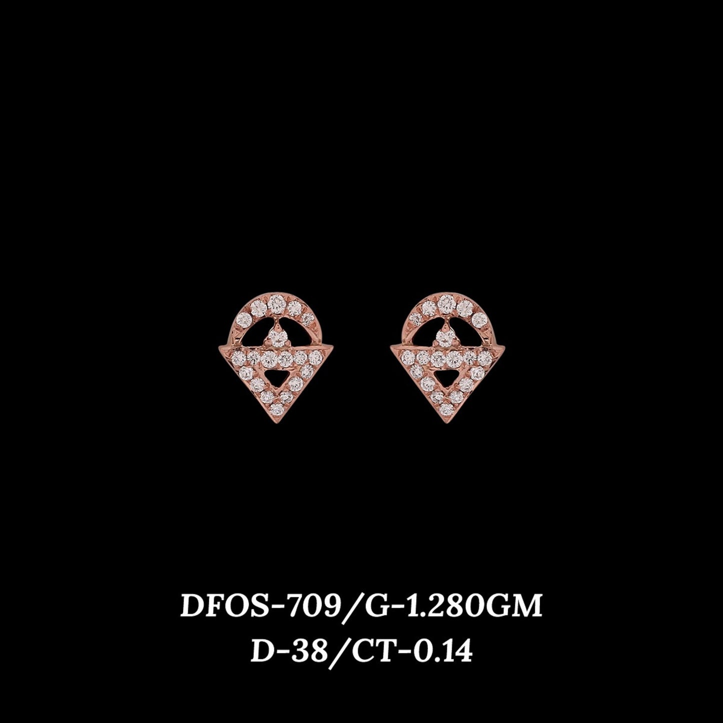 Diamond EARRING With 1.28 Gms of 18 Kt Gold and 0.14 Cts of Certified Natural Diamonds Code: MJ26ER575