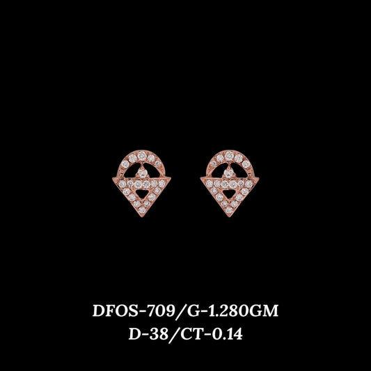 Diamond EARRING With 1.28 Gms of 18 Kt Gold and 0.14 Cts of Certified Natural Diamonds Code: MJ26ER575