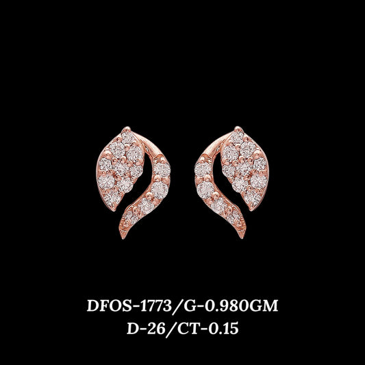 Diamond EARRING With 0.98 Gms of 18 Kt Gold and 0.15 Cts of Certified Natural Diamonds Code: MJ26ER265