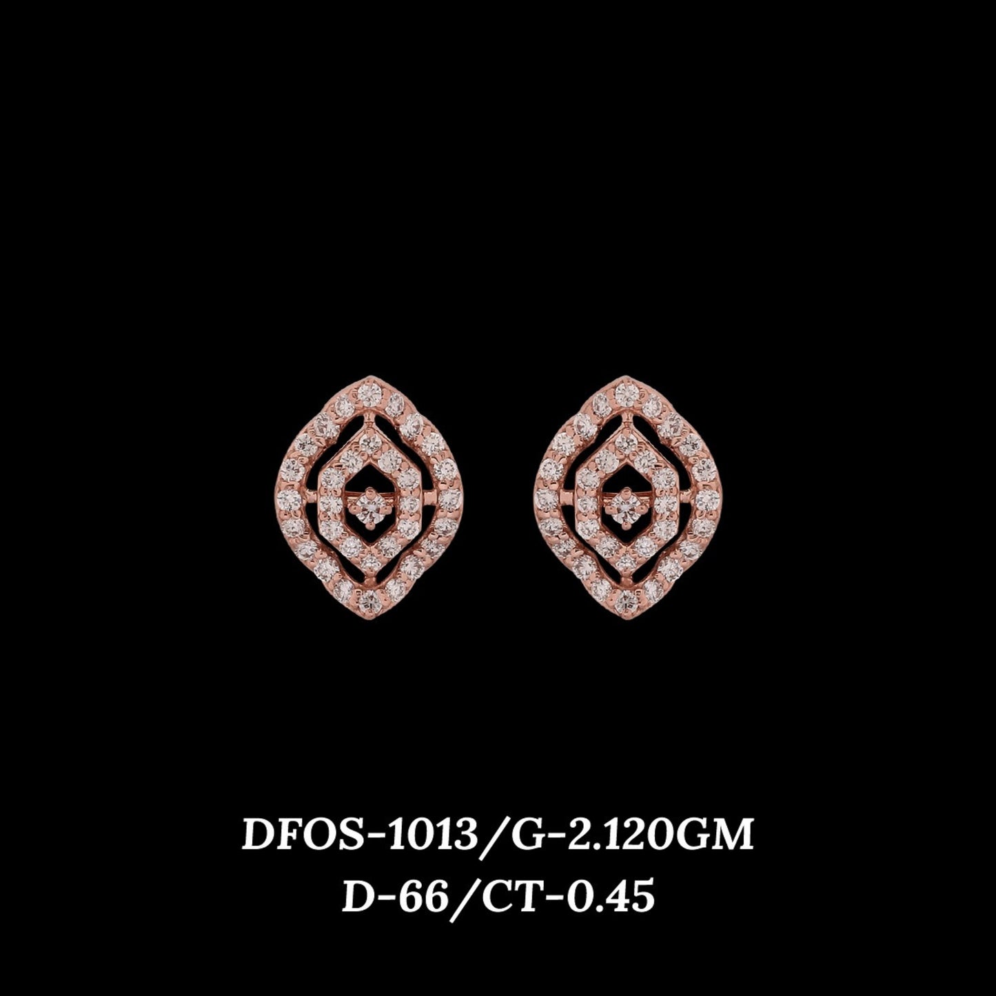 Diamond EARRING With 2.12 Gms of 18 Kt Gold and 0.45 Cts of Certified Natural Diamonds Code: MJ26ER153