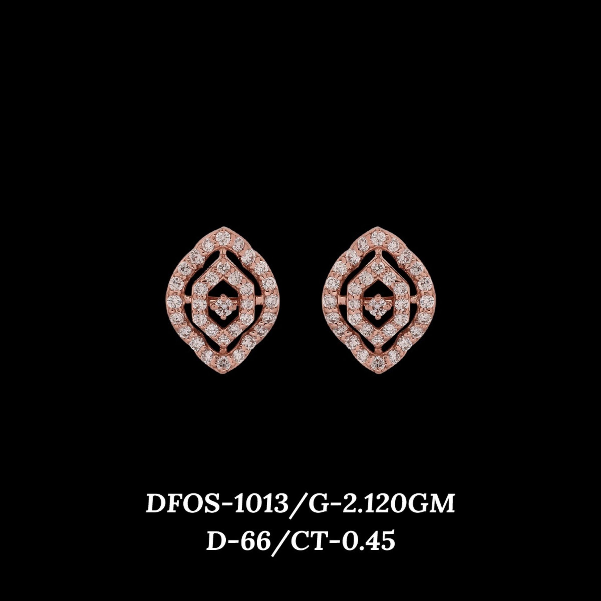 Diamond EARRING With 2.12 Gms of 18 Kt Gold and 0.45 Cts of Certified Natural Diamonds Code: MJ26ER153