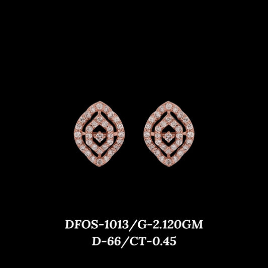 Diamond EARRING With 2.12 Gms of 18 Kt Gold and 0.45 Cts of Certified Natural Diamonds Code: MJ26ER153
