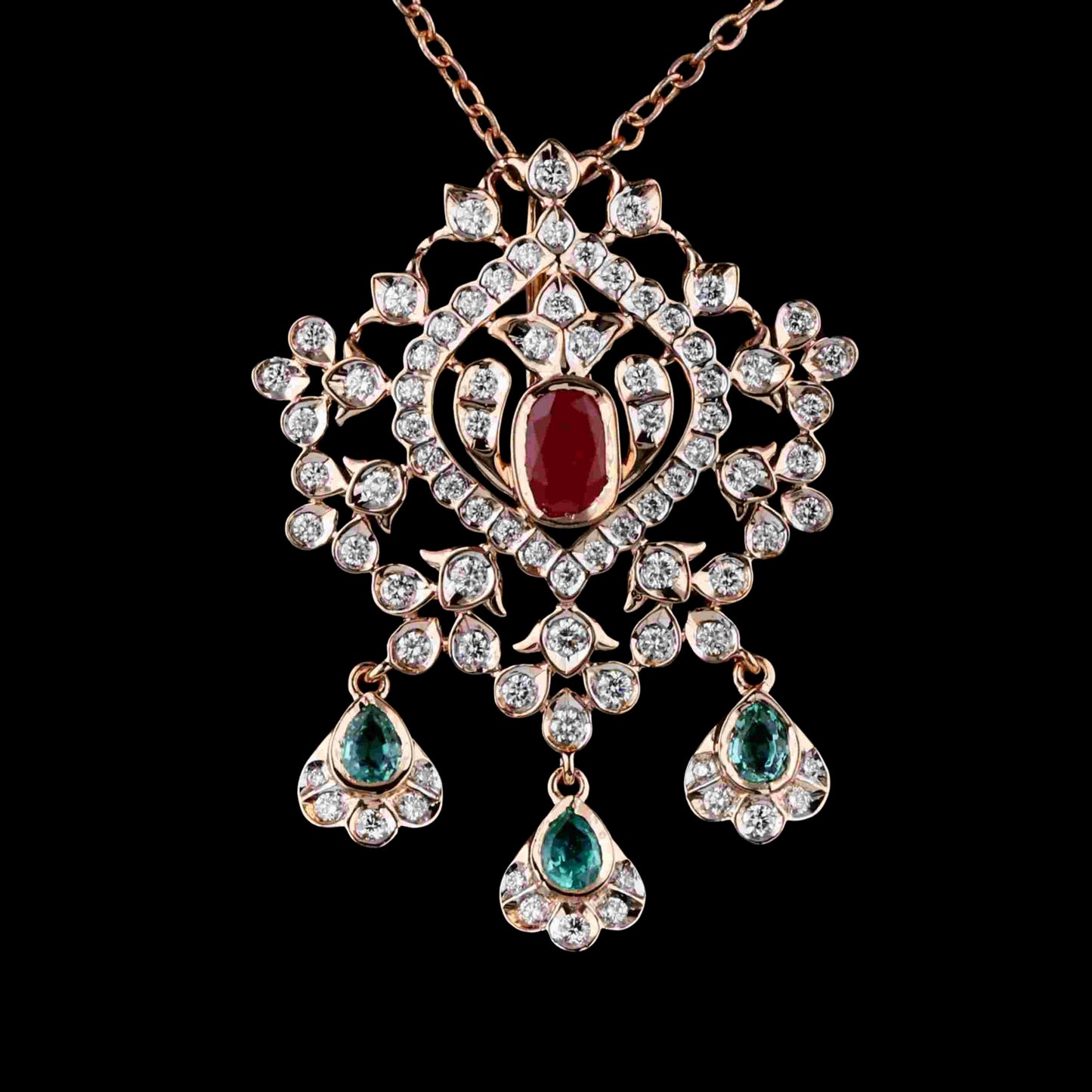 Diamond PENDANT With 7.222 Gms of 18 Kt Gold and 0.978 Cts of Certified Natural Diamonds Code: MJ26PND150