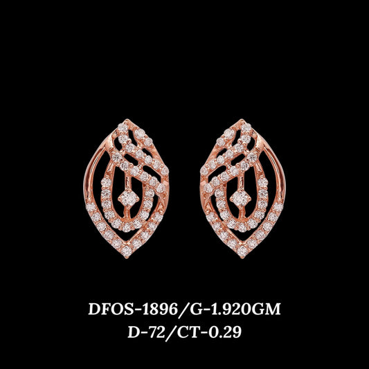 Diamond EARRING With 1.92 Gms of 18 Kt Gold and 0.29 Cts of Certified Natural Diamonds Code: MJ26ER301