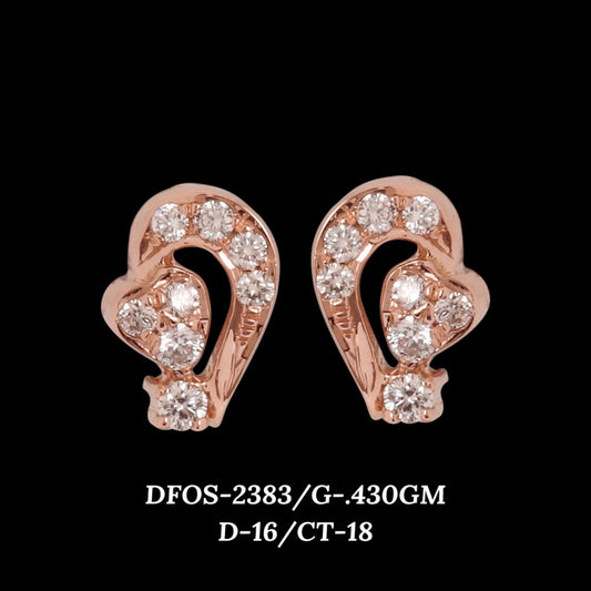 Diamond EARRING With 1.43 Gms of 18 Kt Gold and 0.18 Cts of Certified Natural Diamonds Code: MJ26ER435