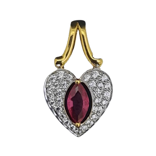 18 KT DIAMOND PENDANT 1.22 Gms - MJ25PD186