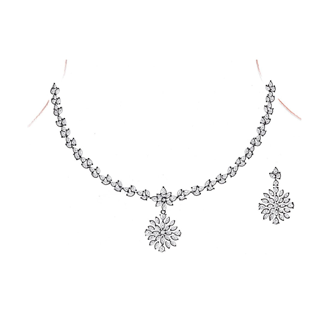 18 KT DIAMOND NECKLACE  Gms - MJ25NK566
