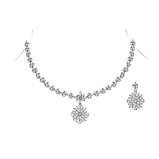 18 KT DIAMOND NECKLACE  Gms - MJ25NK566