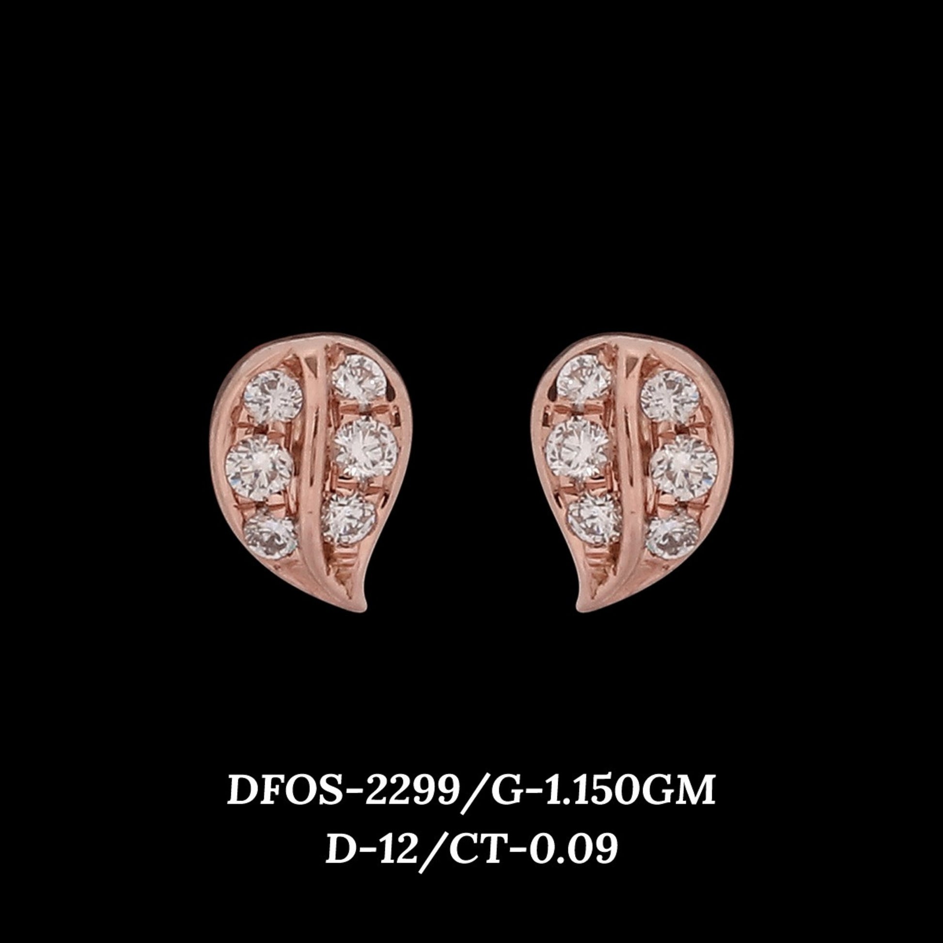 Diamond EARRING With 1.15 Gms of 18 Kt Gold and 0.09 Cts of Certified Natural Diamonds Code: MJ26ER401