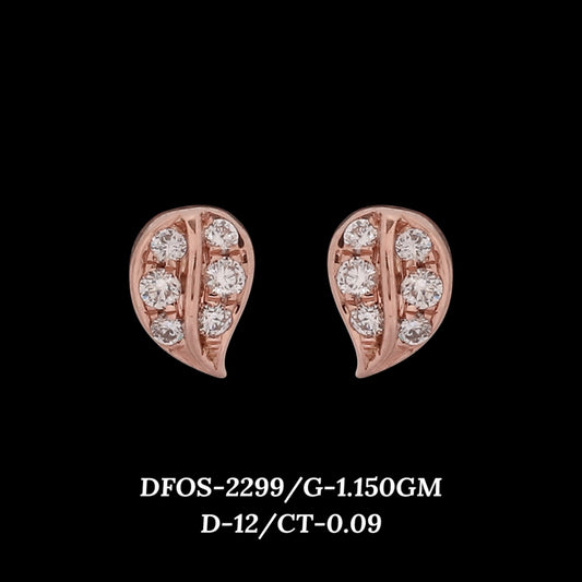 Diamond EARRING With 1.15 Gms of 18 Kt Gold and 0.09 Cts of Certified Natural Diamonds Code: MJ26ER401