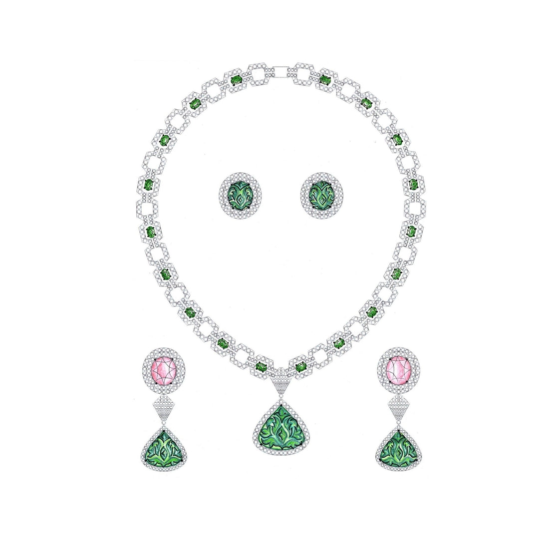 18 KT DIAMOND NECKLACE  Gms - MJ25NK571