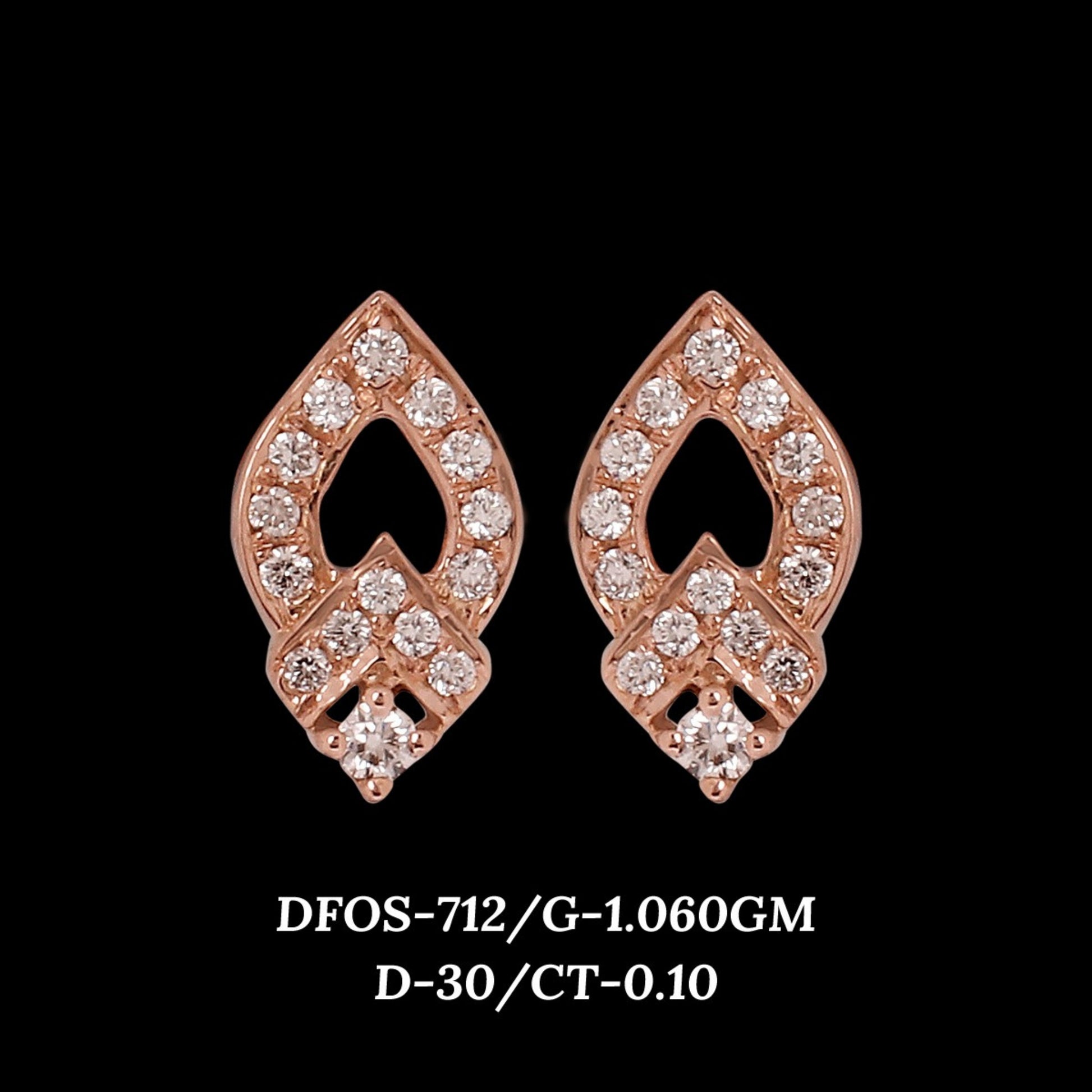 Diamond EARRING With 1.06 Gms of 18 Kt Gold and 0.1 Cts of Certified Natural Diamonds Code: MJ26ER577