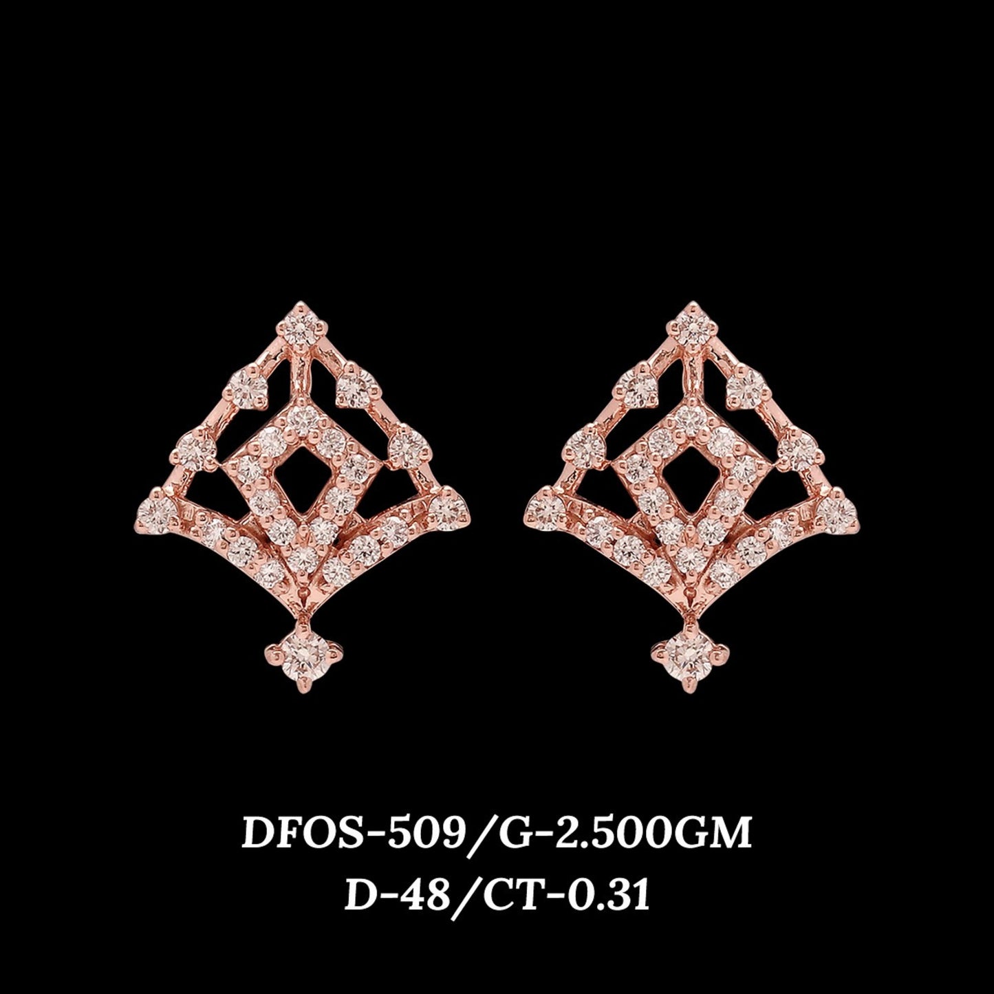 Diamond EARRING With 2.5 Gms of 18 Kt Gold and 0.31 Cts of Certified Natural Diamonds Code: MJ26ER537