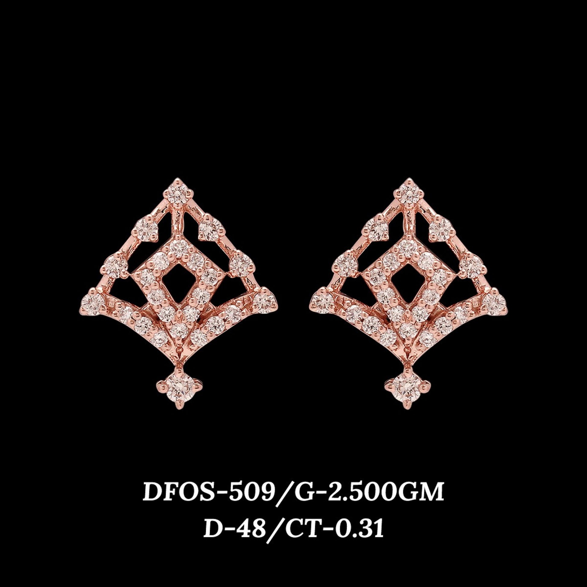 Diamond EARRING With 2.5 Gms of 18 Kt Gold and 0.31 Cts of Certified Natural Diamonds Code: MJ26ER537