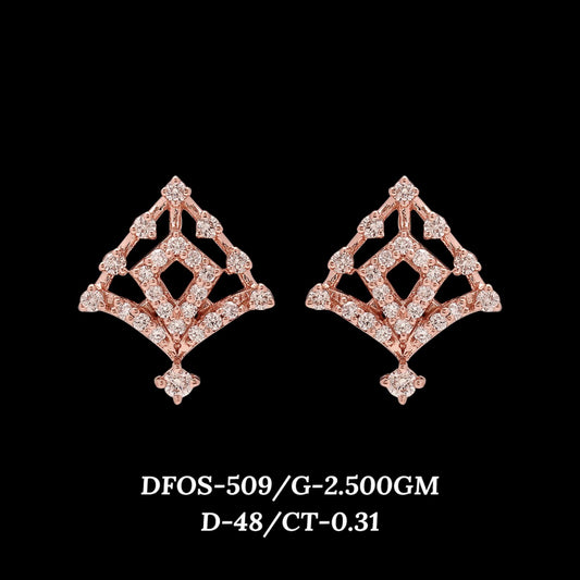 Diamond EARRING With 2.5 Gms of 18 Kt Gold and 0.31 Cts of Certified Natural Diamonds Code: MJ26ER537