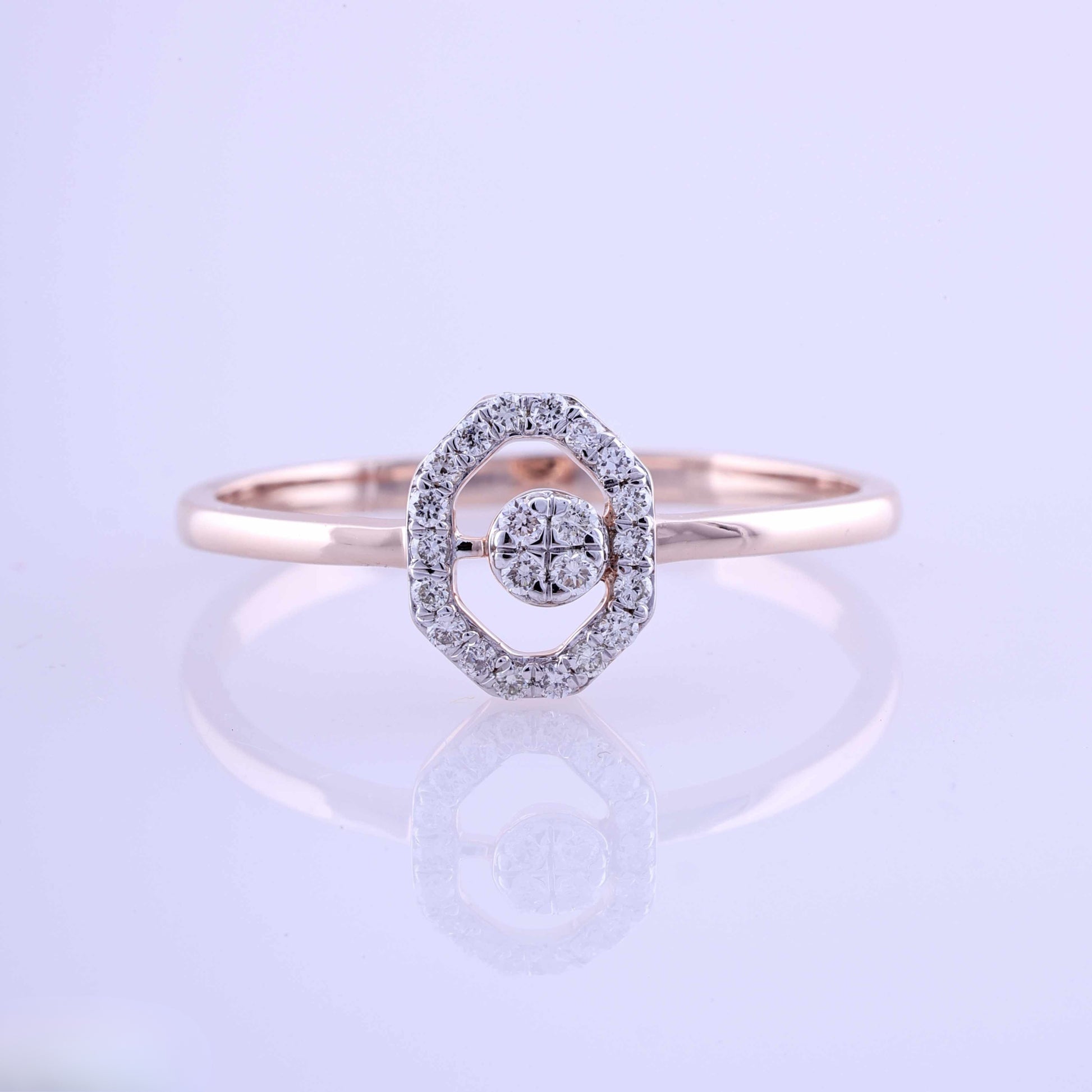 Diamond RING With 1.408 Gms of 18 Kt Gold and 0.096 Cts of Certified Natural Diamonds Code: MJ26RG634
