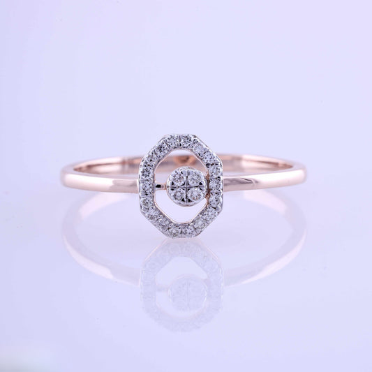 Diamond RING With 1.408 Gms of 18 Kt Gold and 0.096 Cts of Certified Natural Diamonds Code: MJ26RG634