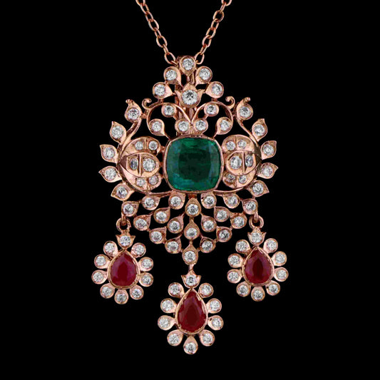 Diamond PENDANT With 12.255 Gms of 18 Kt Gold and 1.476 Cts of Certified Natural Diamonds Code: MJ26PND86