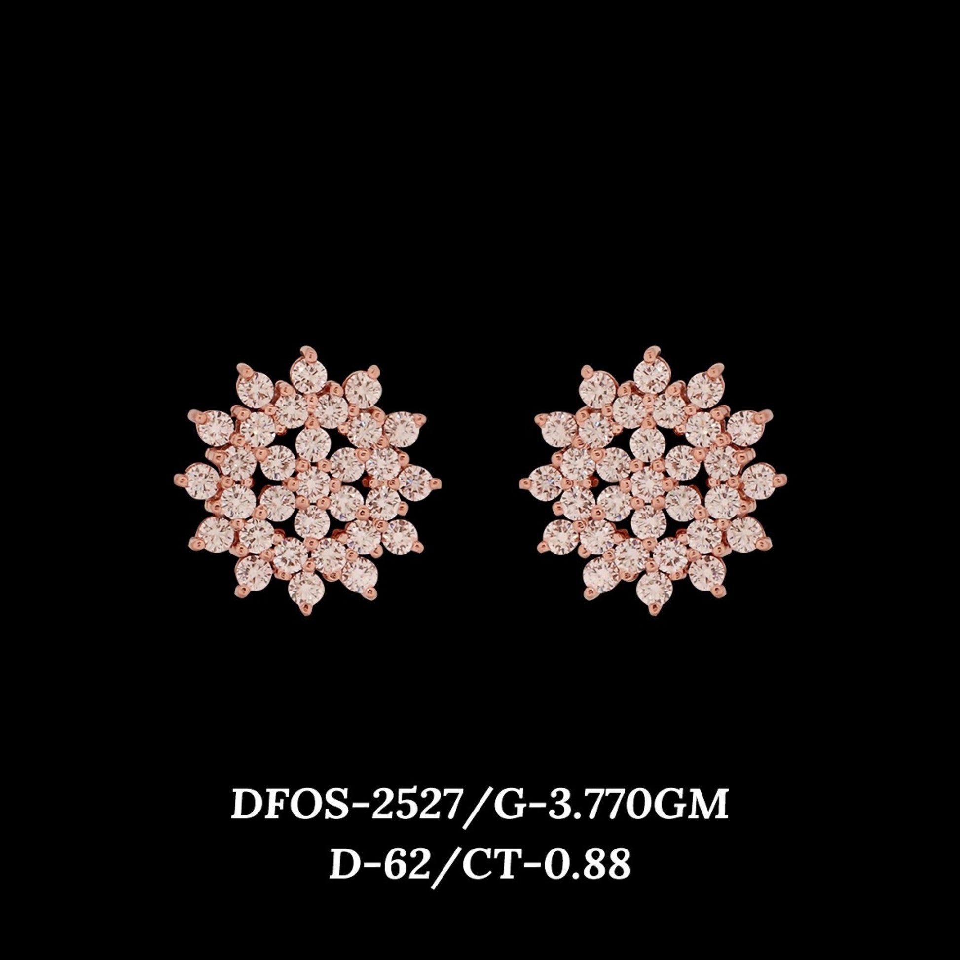 Diamond EARRING With 3.77 Gms of 18 Kt Gold and 0.88 Cts of Certified Natural Diamonds Code: MJ26ER481