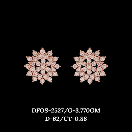Diamond EARRING With 3.77 Gms of 18 Kt Gold and 0.88 Cts of Certified Natural Diamonds Code: MJ26ER481