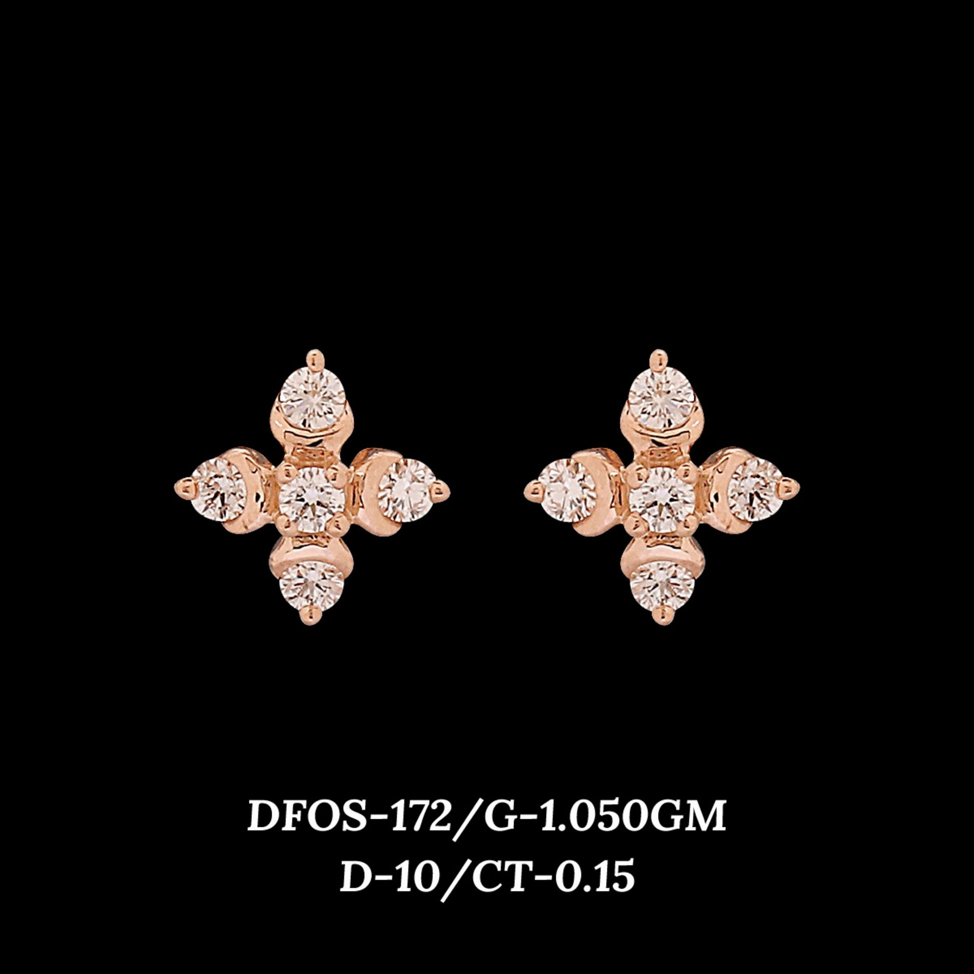 Diamond EARRING With 1.05 Gms of 18 Kt Gold and 0.15 Cts of Certified Natural Diamonds Code: MJ26ER246